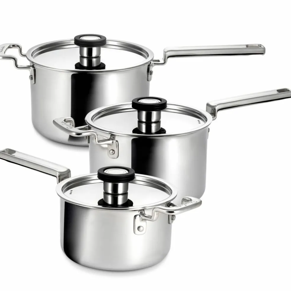 316 Series kastrullset 3 delar, rostfritt stål