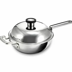 316 Series wok med lock 28 cm, rostfritt stål