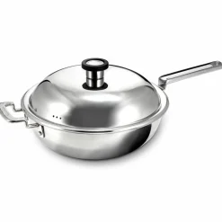 316 Series wok med lock 28 cm, rostfritt stål