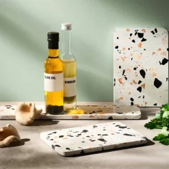SERVE-IT serveringsfat 16 cm, vit terrazzo