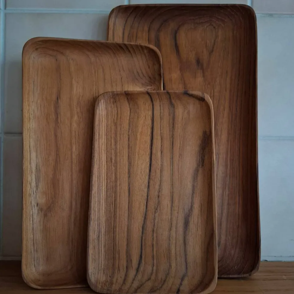 Serveringsbricka medium 25 x 17 cm, teak