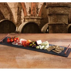 Serveringsfat med handtagSkiffer 60x15 cm