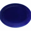 Serveringsfat, oval, mörkblå