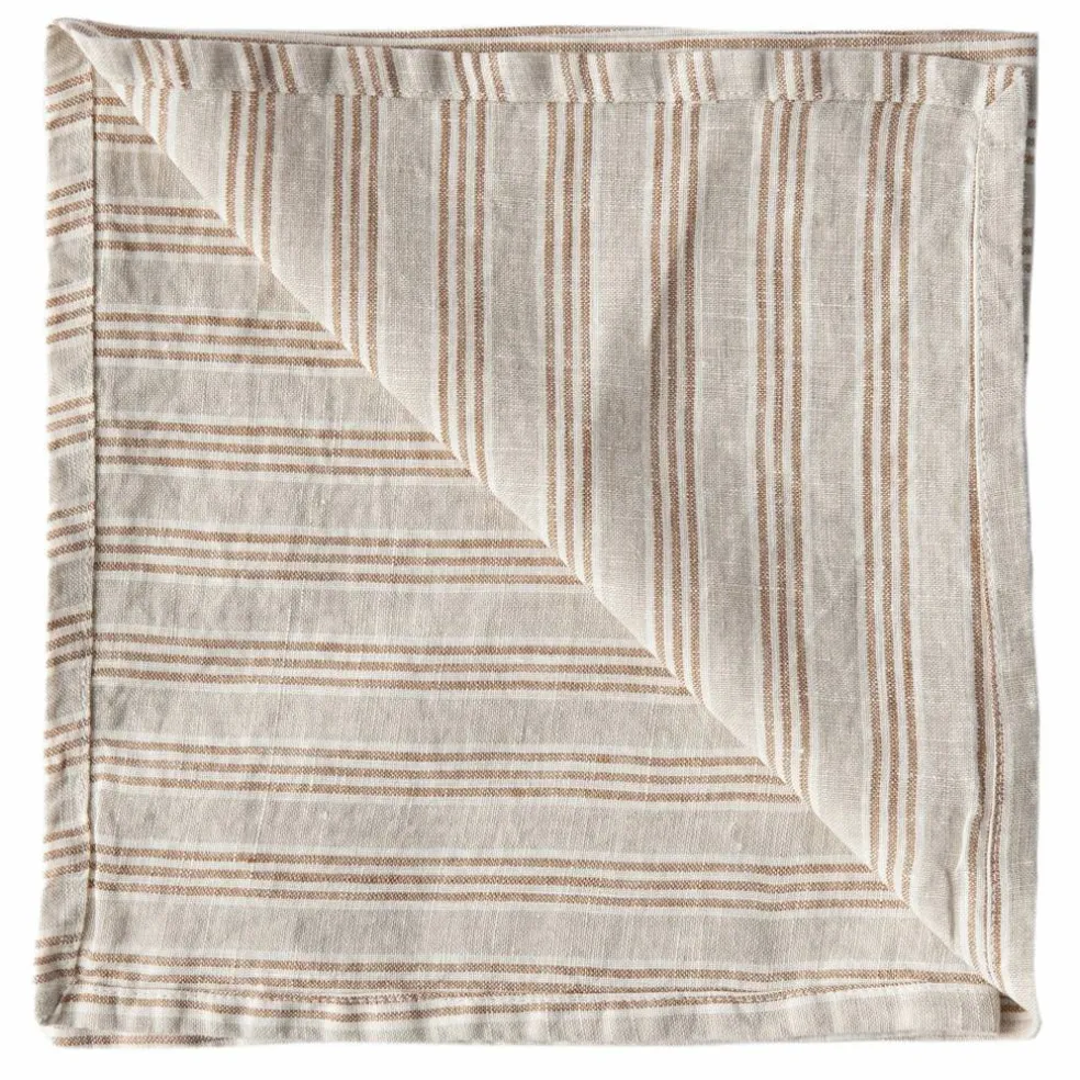 Servett 45x45 cm, hazelnut stripe
