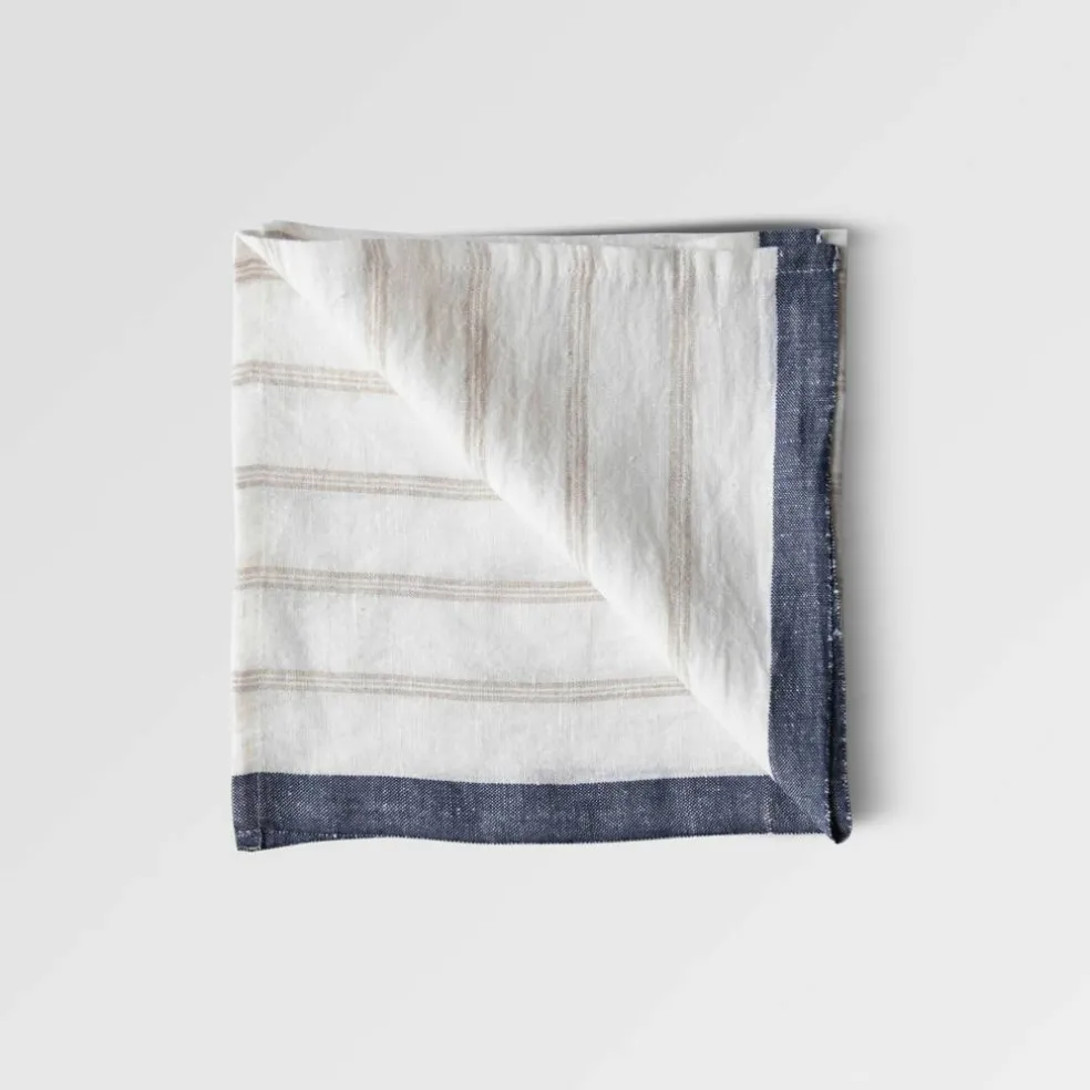 Servett 50x50 cm, natural stripe