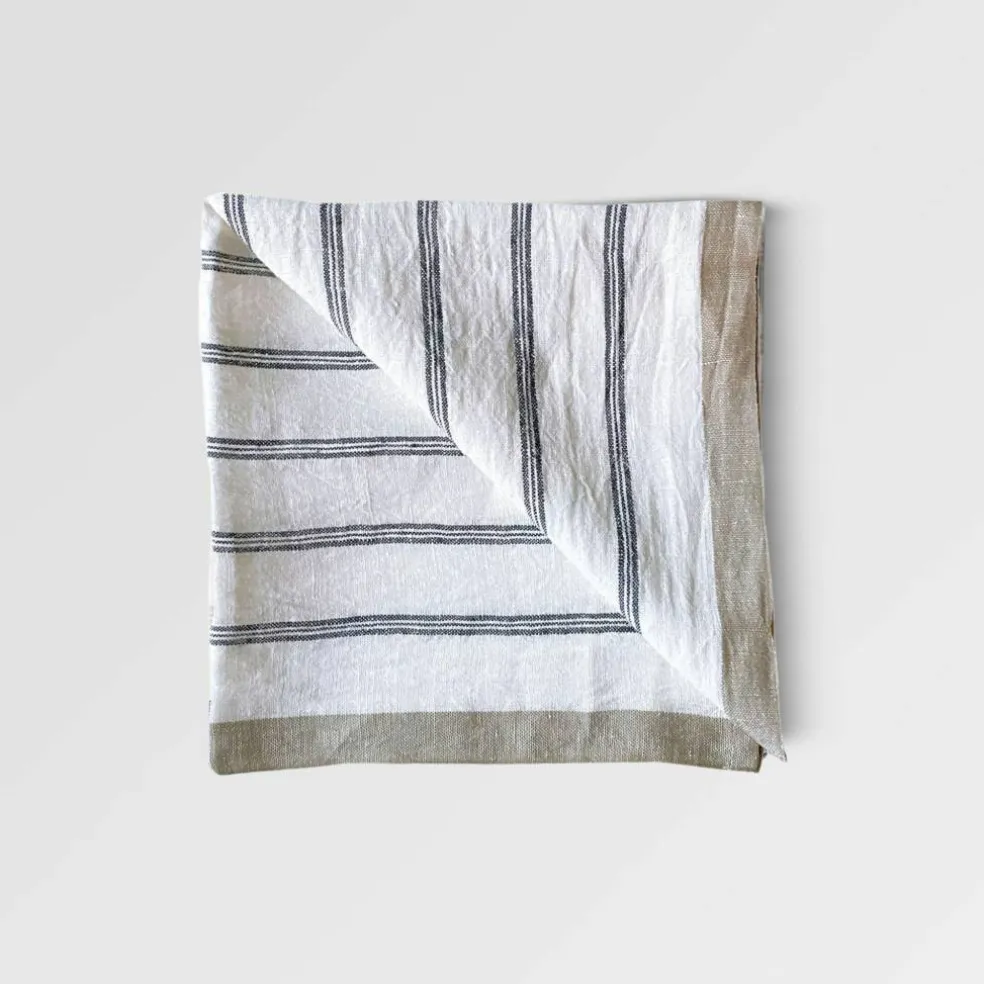 Servett 50x50 cm, natural stripe
