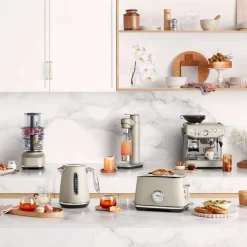 SES876ALM Barista Express Impress espressomaskin, almond nougat