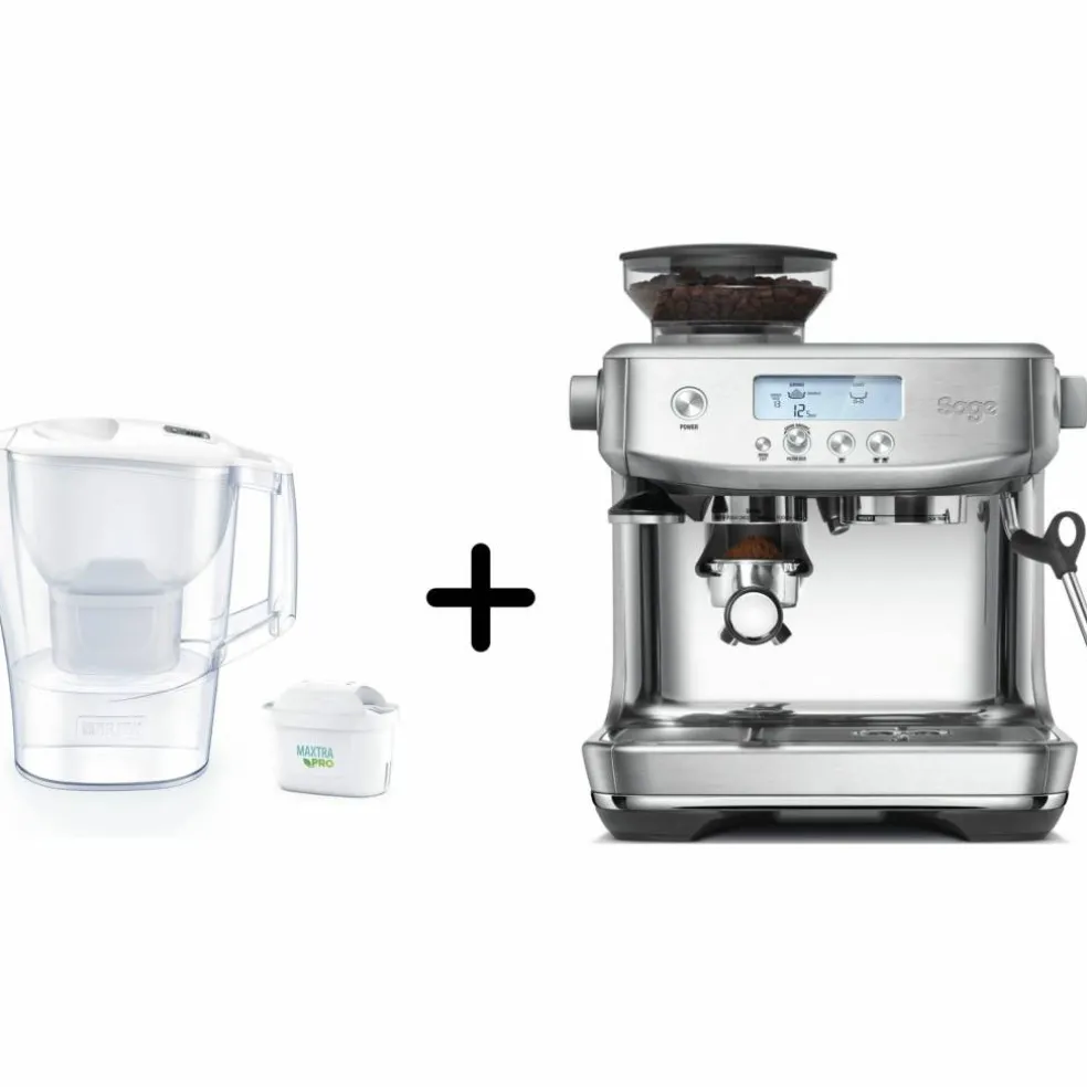 SES878BSS0 The Barista Pro espressomaskin + Brita Aluna filterkanna