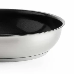 Set med stekpannor 20 cm + 24 cm + 28 cm, rostfritt stål