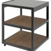 Sidobord till pizzavagn 1/2, svart/silver