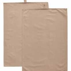 Sienna kökshandduk linne 70 × 50 cm 2-pack, taupe