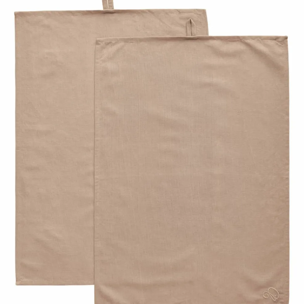 Sienna kökshandduk linne 70 × 50 cm 2-pack, taupe