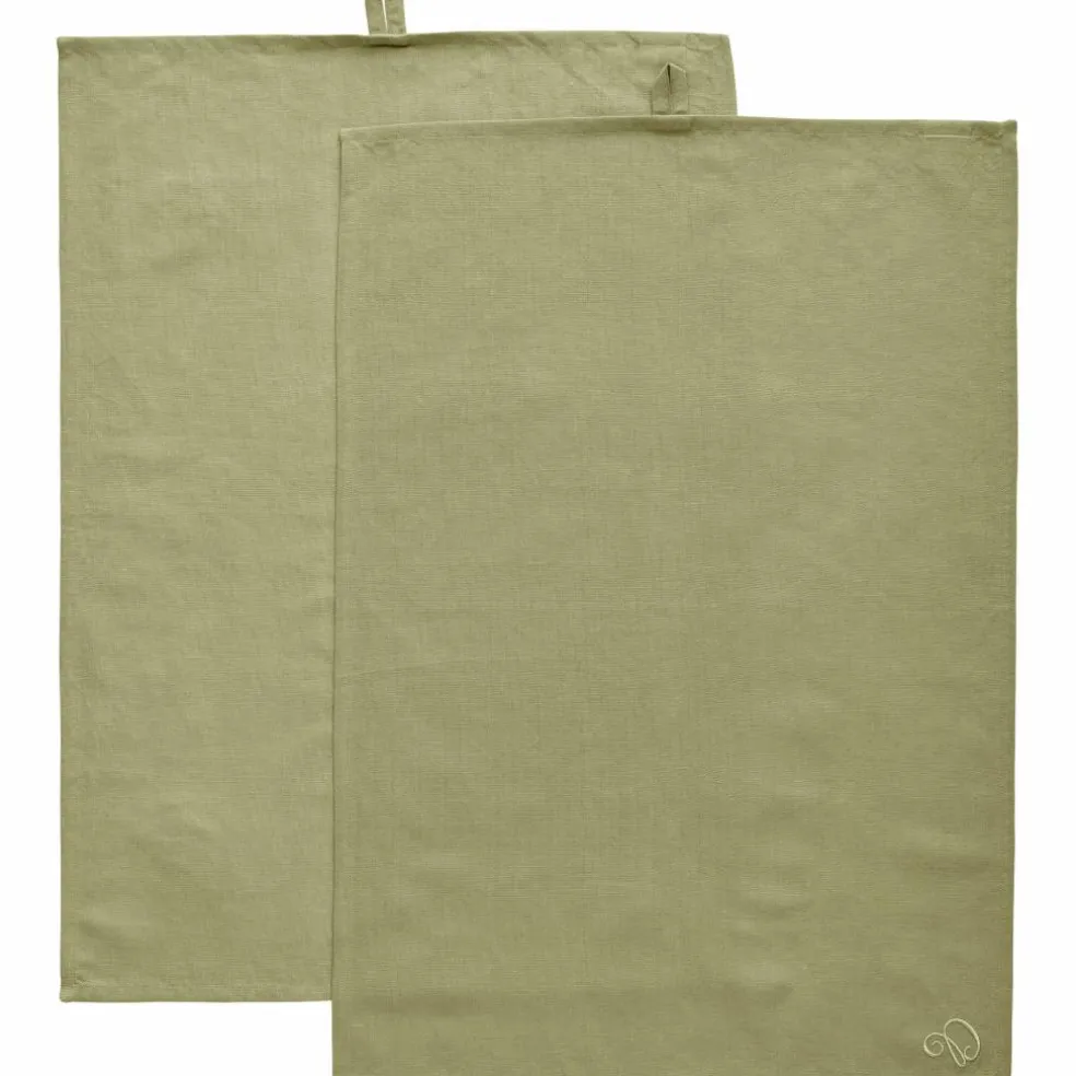 Sienna kökshandduk linne 70 × 50 cm 2-pack, taupe