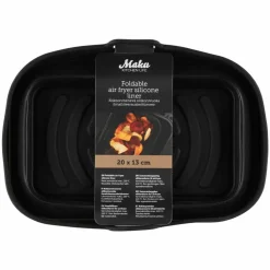 Silikonform till airfryer 20 × 13 cm, svart