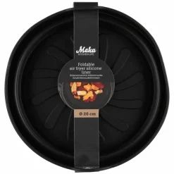 Silikonform till airfryer 20 cm, svart
