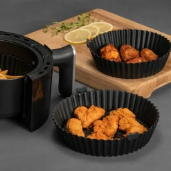 Silikonform till airfryer 21,5x17,5 cm, svart
