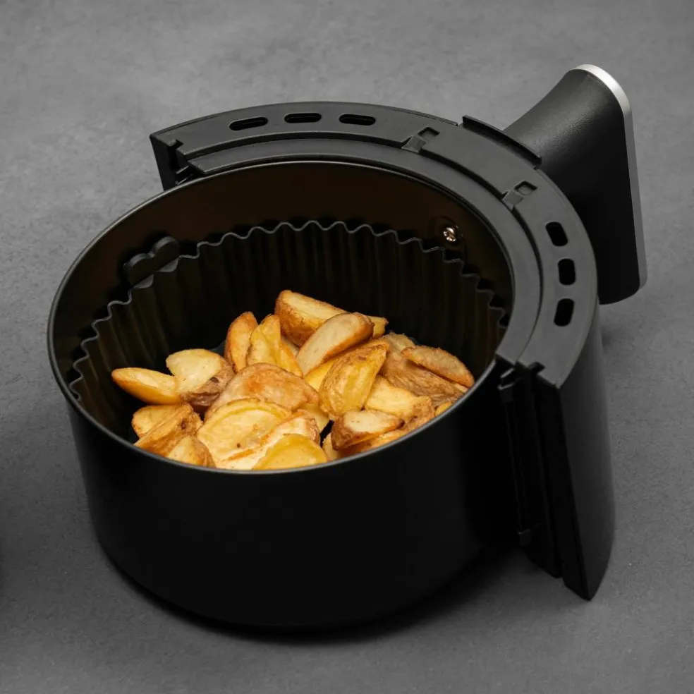 Silikonform till airfryer 21,5x17,5 cm, svart