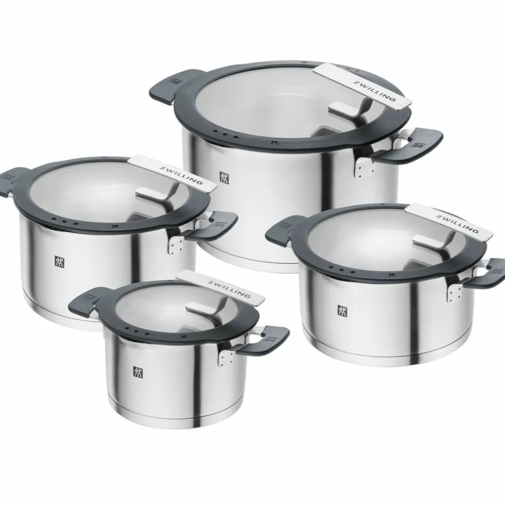 Simplify grytset 4 delar + 4 lock, rostfritt stål