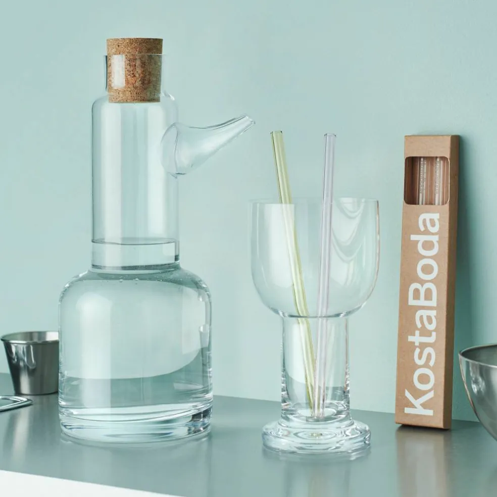 Sipsavor sugrör 2-pack, rosa/gul