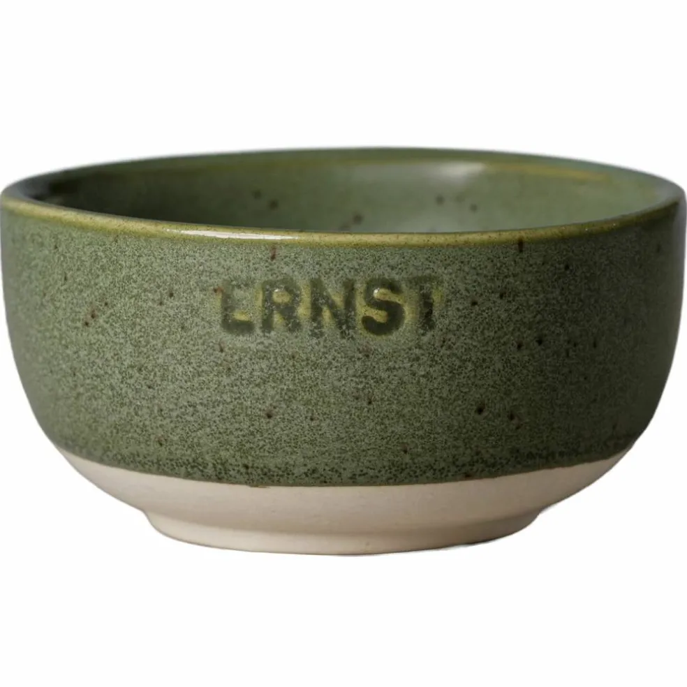 Skål 8 cm, grön/natur