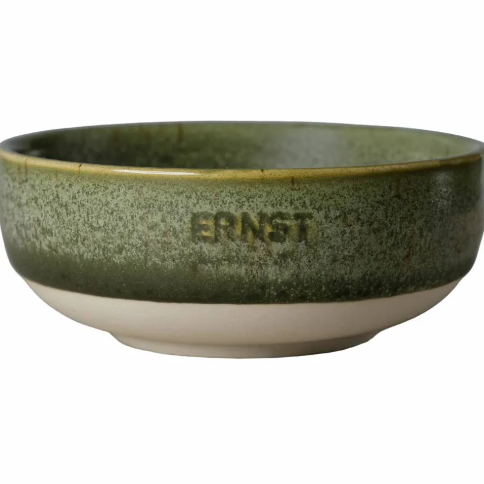Skål 8 cm, grön/natur