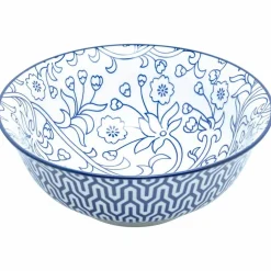 Skål 14 cm 4-pack, blå/vit