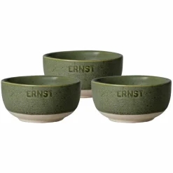 Skål 8 cm 3-pack, grön/natur