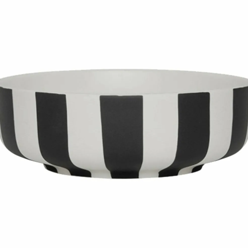 Skål large 20 cm, vit/svart