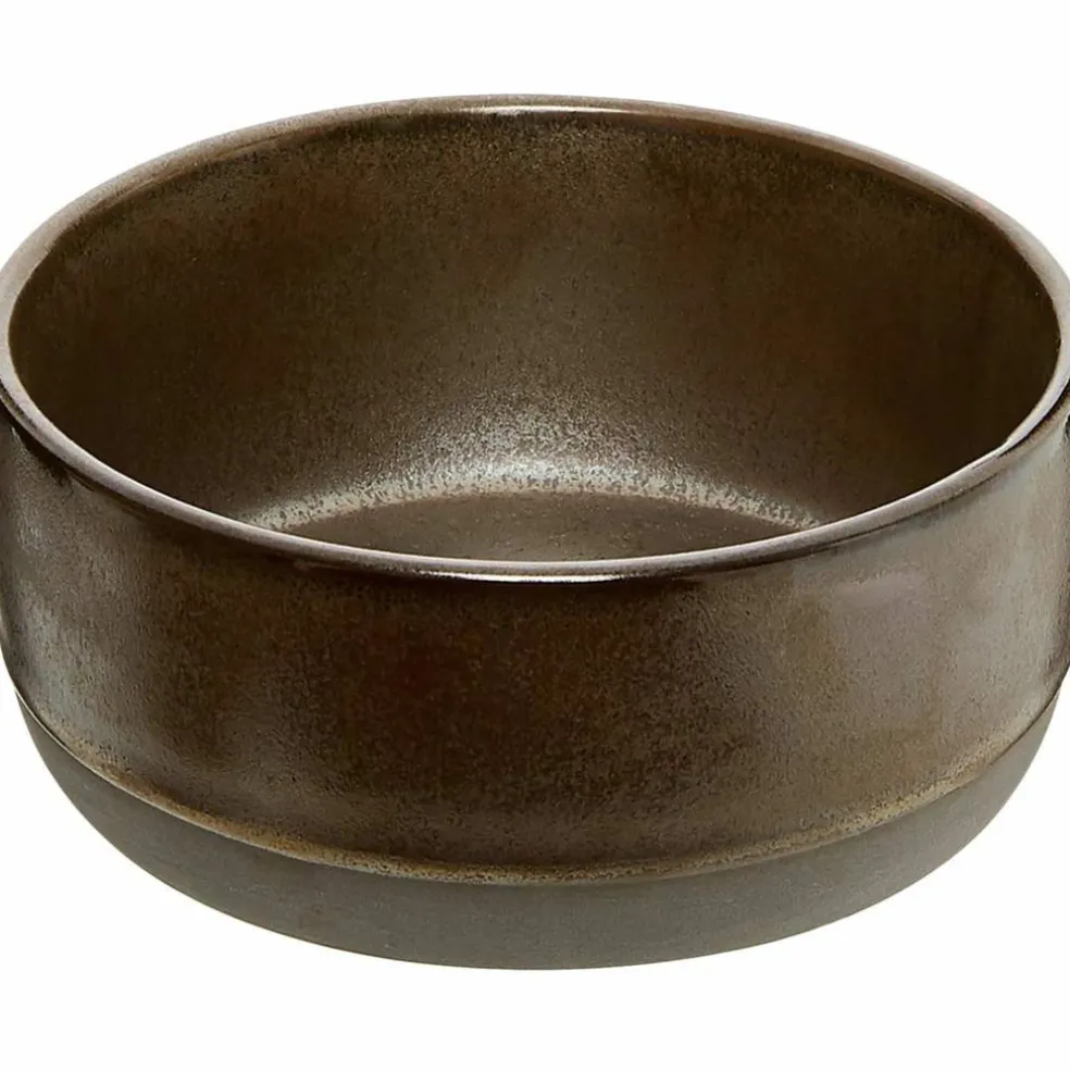 Skål metallisk brun 13,5 cm.