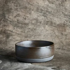 Skål metallisk brun 19,5 cm.