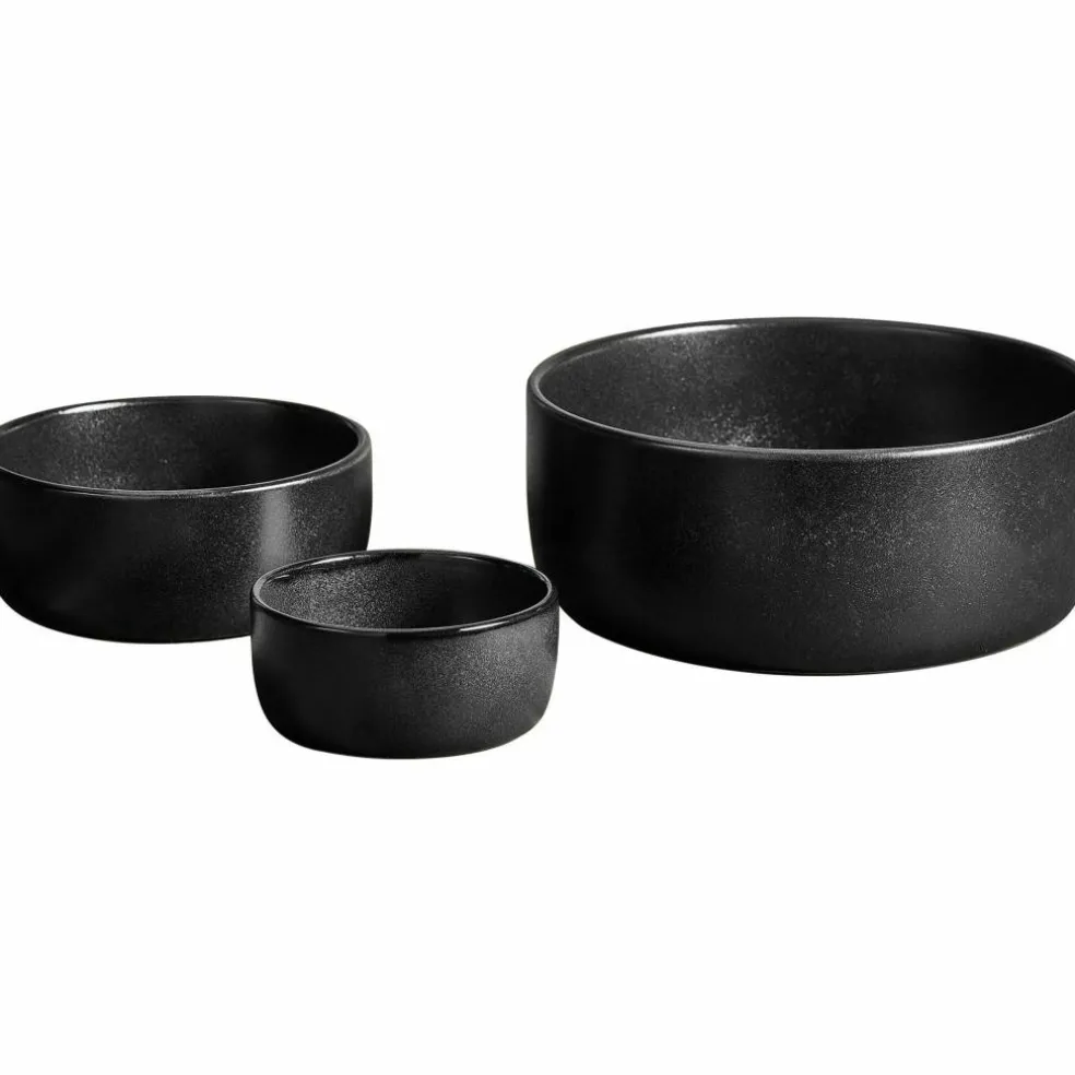 Skålset 3 delar, titanium black