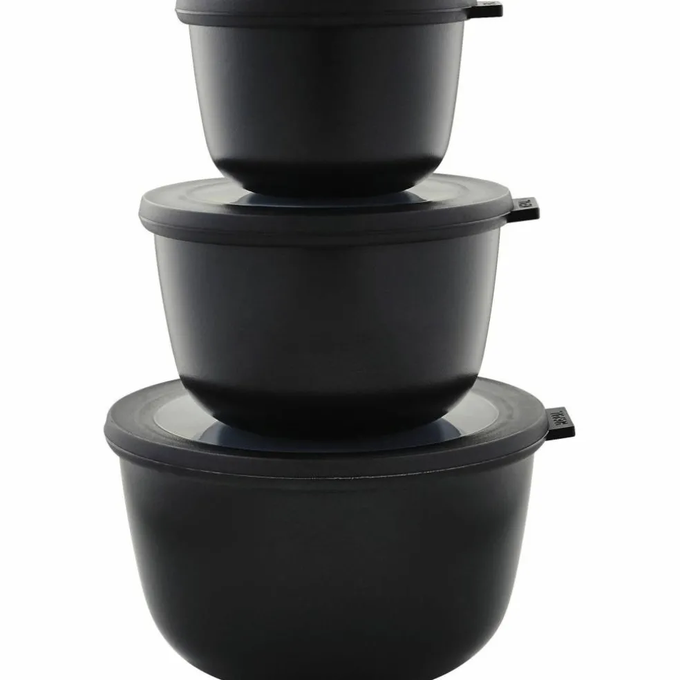 Skålset med Lock 3 st Hög Cirqula NordicWhite