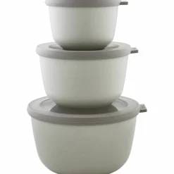 Skålset med Lock 3 st Hög Cirqula NordicWhite