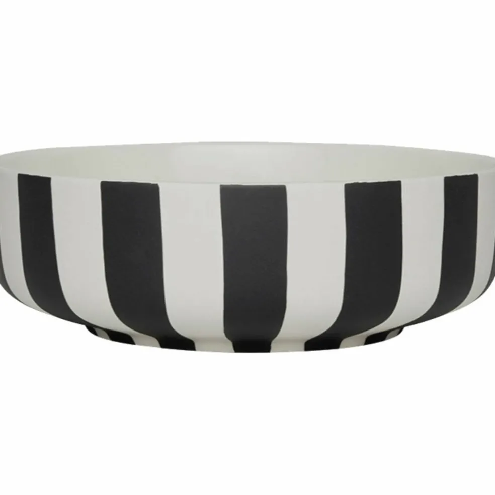 Skål small 13 cm, vit/svart