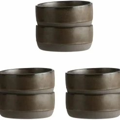 Skål 6 st. Metallic Brown