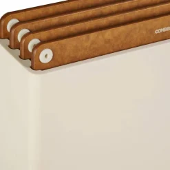 Skärbrädeshållare med 4 skärbrädor, svart