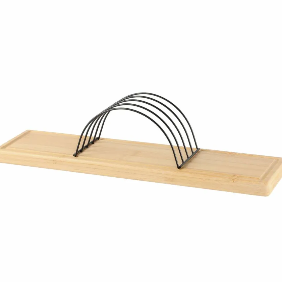 Skärbrädeställ, bambu/stål