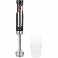 Sladdlös stavmixer + behållare, svart/rostfritt stål
