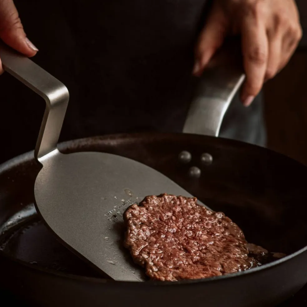 Smashjärn med grillspade, läder