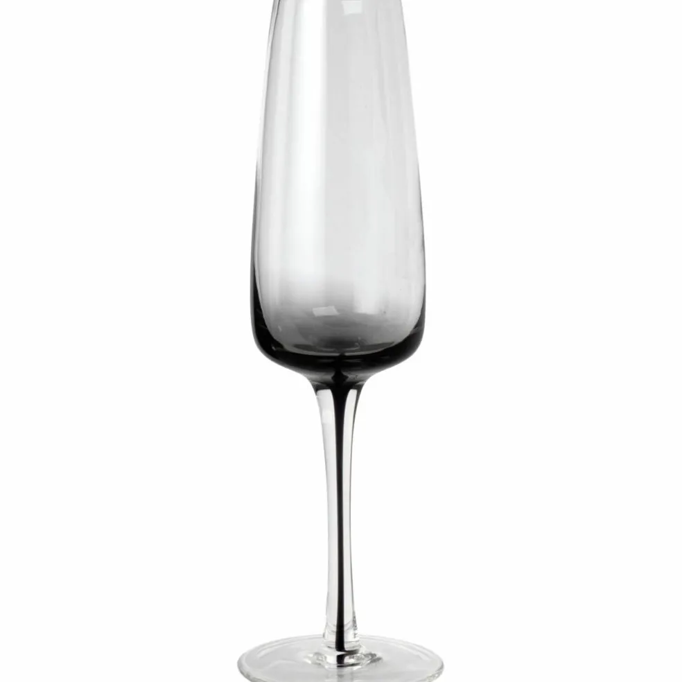 Smoke' Munblåst champagneglas