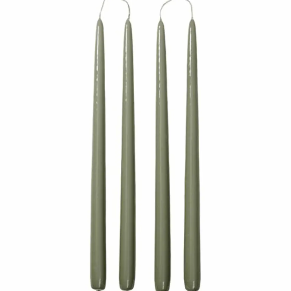 Smooth Glossy kronljus 38 cm 4-pack, ljusgrön