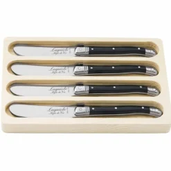 Smörkniv 4-pack, svart