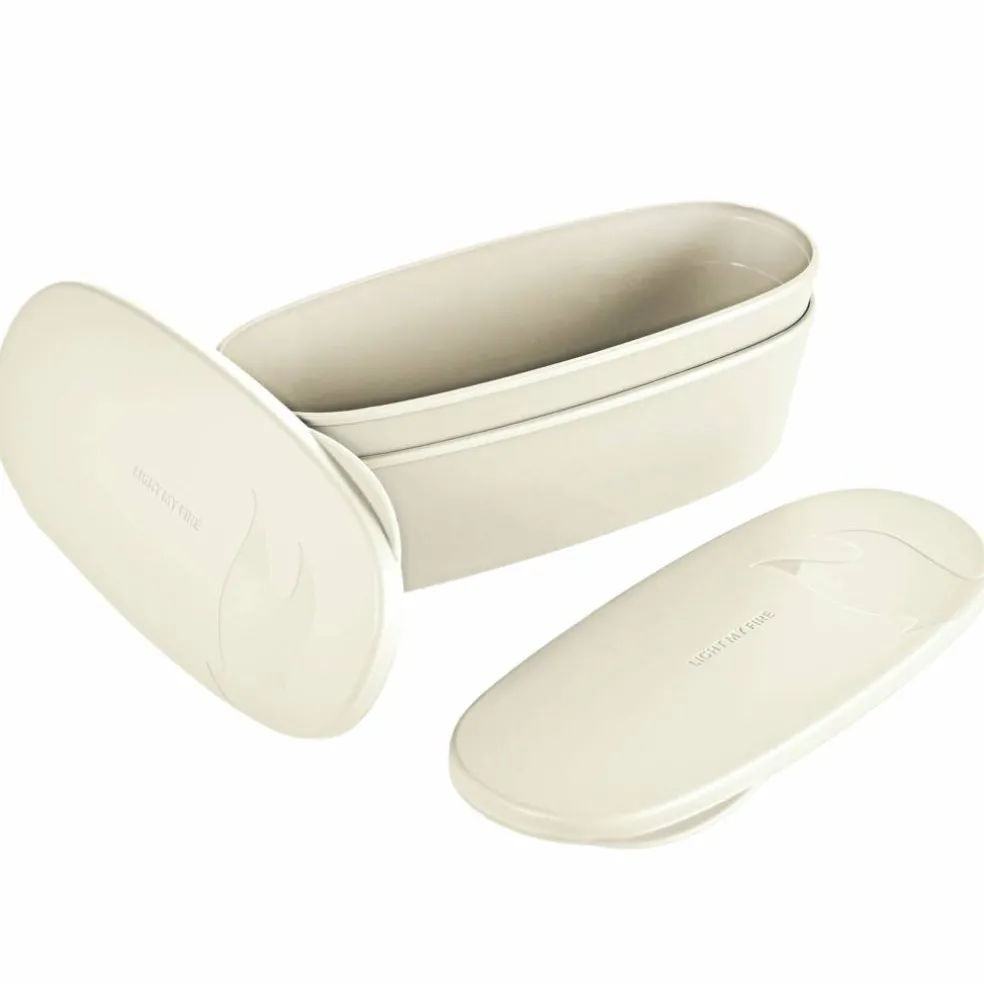 SnapBox förvaringsburk oval 2-pack, sage green