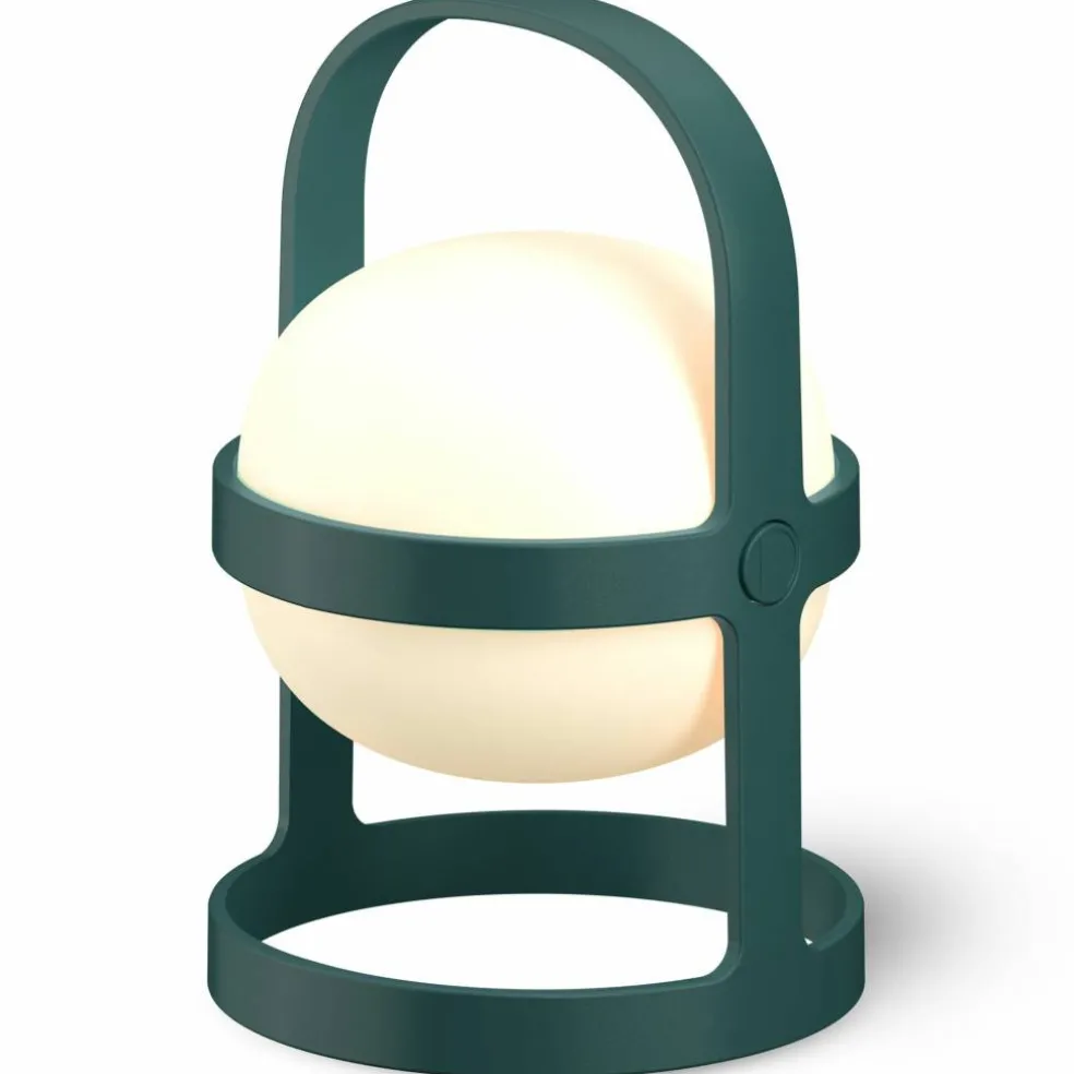 Solar Circular lampa 25 cm, grön