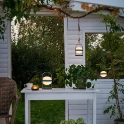 Solar Circular lampa 25 cm, wheat