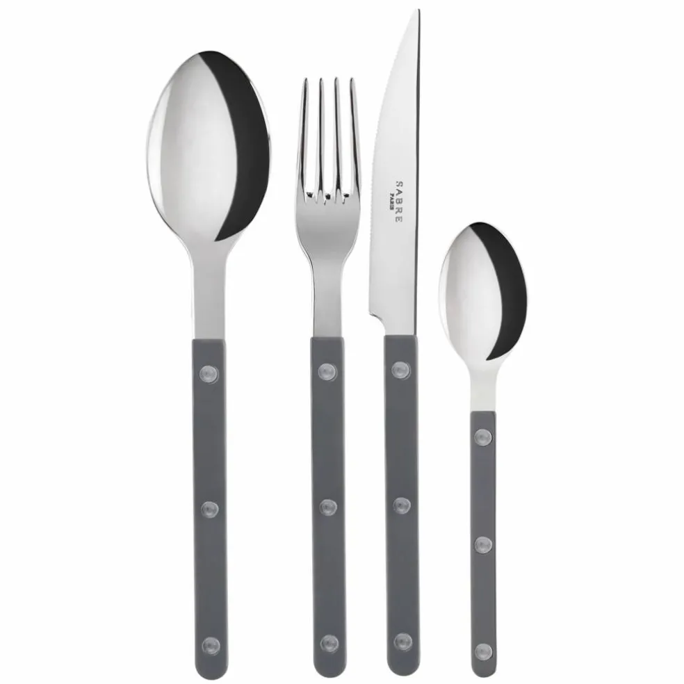 Solid bestickset 4 delar, black
