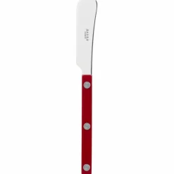 Solid smörkniv 14 cm, burgundy
