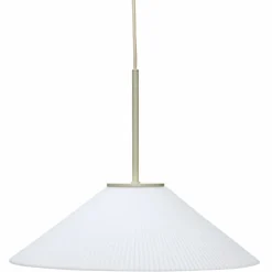 Solid taklampa 44 cm, sand/vit