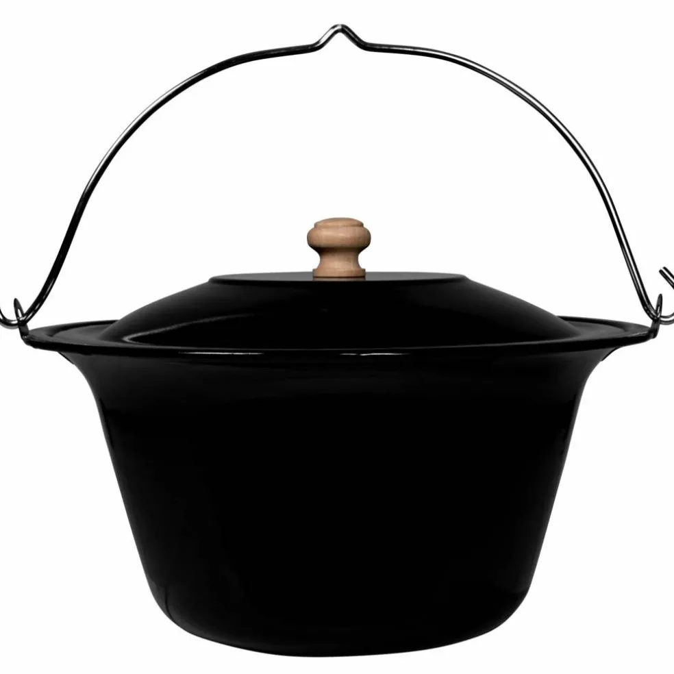 Soppgryta 10 liter, svartemaljerat stål