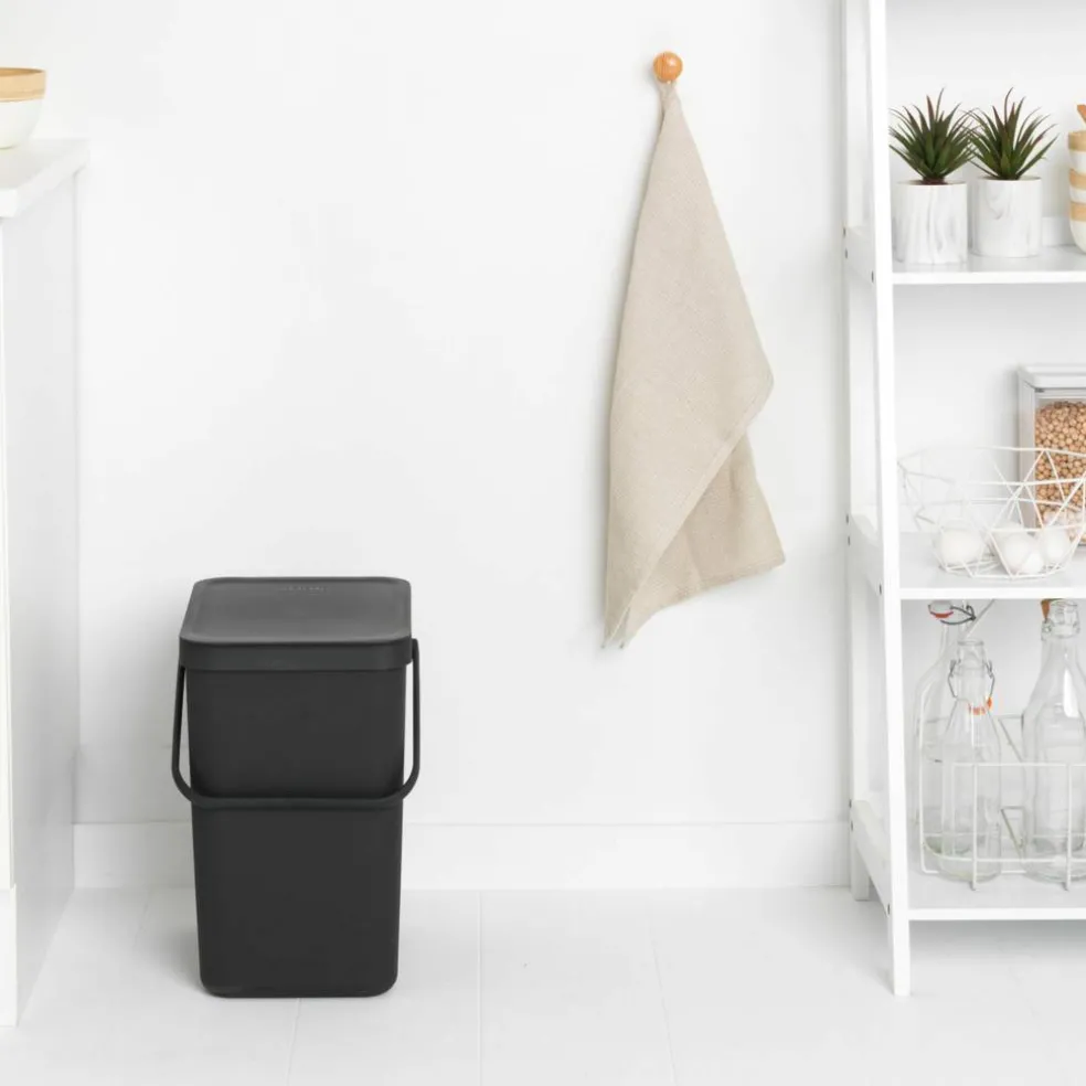 Sort & Go avfallshink 6 liter, mörkgrå